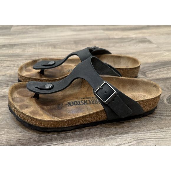 Birkenstock Gizeh Birko-Flor Black Size 38/ US 7 - Picture 3 of 8